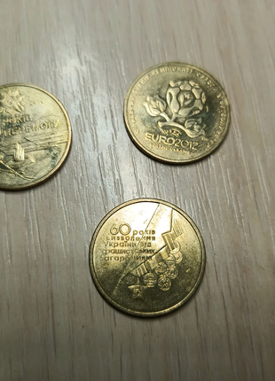 Юбилейные монеты 1грн (25грн-шт)