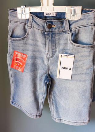 Шорты для мальчика джинсовые бренд gemo на 7 (6) лет