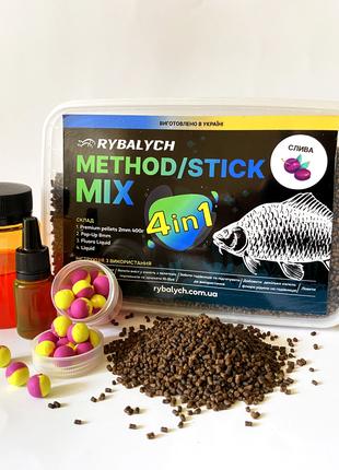 Method/Stick Mix Rybalych 4в1 Слива, 400гр(RYB-MSM002)