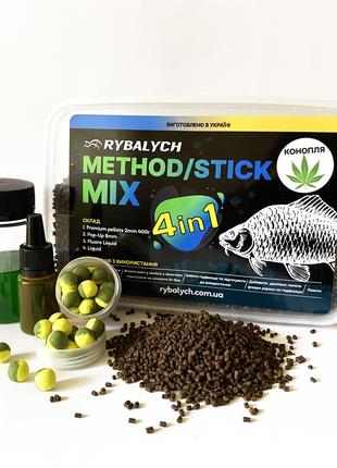 Method/Stick Mix Rybalych 4в1 Конопля, 400гр(RYB-MSM008)