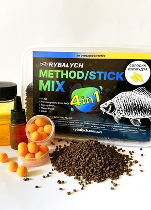 Method/Stick Mix Rybalych 4в1 Сладкая Кукуруза, 400гр(RYB-MSM004)