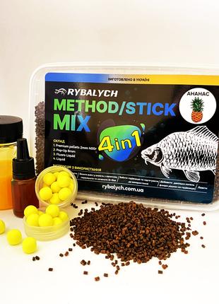 Method/Stick Mix Rybalych 4в1 Ананас, 400гр(RYB-MSM009)