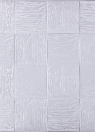 Самоклеющаяся 3D панель белое плетение 700x700x5мм (3101-5)
