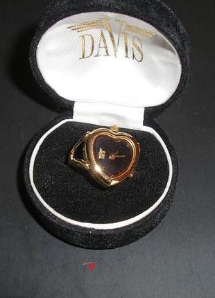 Элегантное кольцо-часы "davis" в форме сердечка