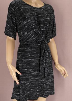 Новое брендовое трикотажное платье "f&f" черный меланж. размер...