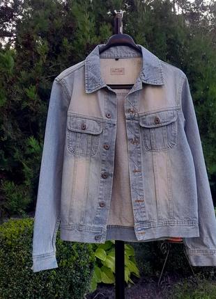 Голубая мужская джинсовая куртка/ пиджак vintage denim