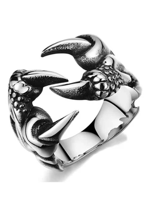 Безразмерное кольцо коготь дракона 19 размер