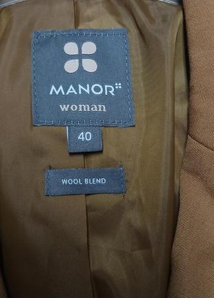 Піджак manor діловий з домішкою вовни, преміум бренду розм. 40