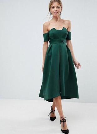 Asos сукня коктейльна вечірня плаття жіноче з декольте зелена ...