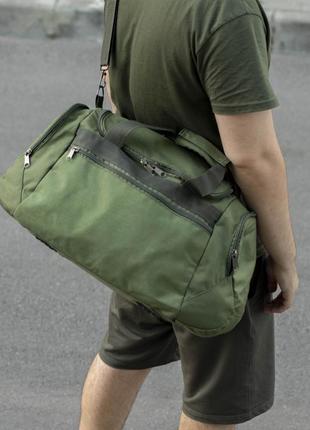 Чоловіча спортивна дорожня сумка tales зелена тканинна на 36 л...