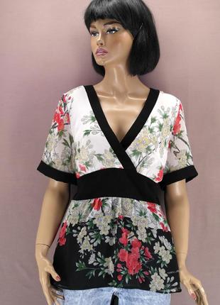 Красивейшая брендовая блузка debenhams с цветочным принтом. ра...
