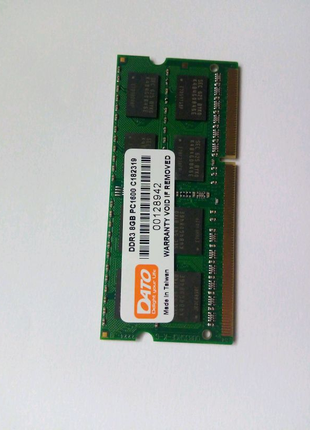 Пам'ять для ноутбуків, 8Гб, DDR3, 1600МГц, CL16, 1,5V
