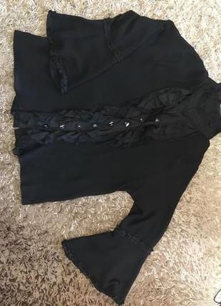 Блуза большого размера черная frank walder