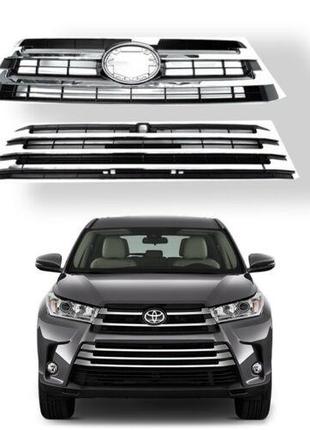 Решетка радиатора Хром Toyota Highlander 17-2019 Новая Оригина...