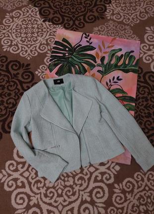 Мятный пиджак,косуха, размер s-m