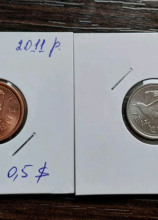 2 монети Барбадосу