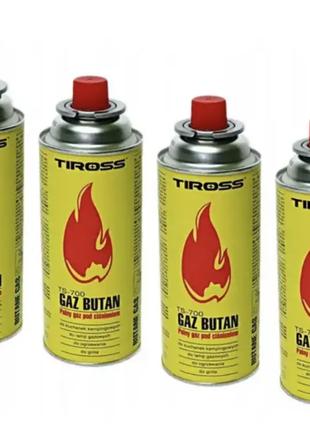 Газовый баллон бутан для горелки кемпинга TIROSS TS-700 230 мл...