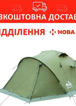 Палатка tramp mountain 3 местная зеленая (trt-023-green) (utrt...