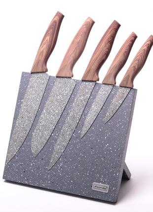 Набор ножей Kamille 5 предметов на подставке (5046)
