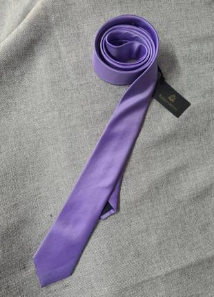 Галстук узкий мужской фиолетовый сиреневый, мужской галстук, г...