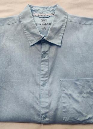 Jean carrier мужская рубашка из льна размер l