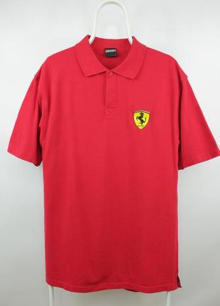 Качественная футболка поло ferrari vintage red polo t-shirt