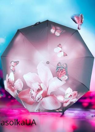 "floral fusion" - женский складной зонт с карбоновыми спицами,...