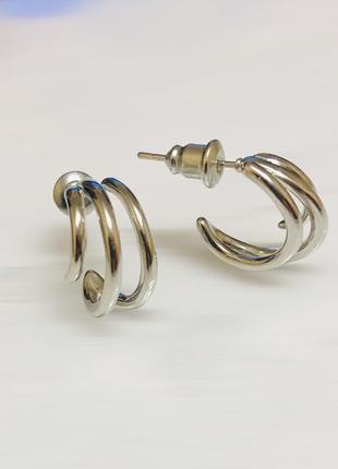 Серьги-гвоздики кольца. размер 1,4 см, медицинская сталь desig...