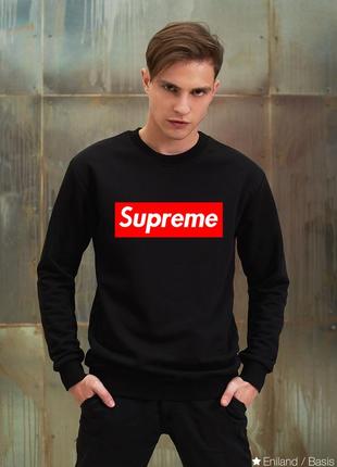 Черный свитшот supreme