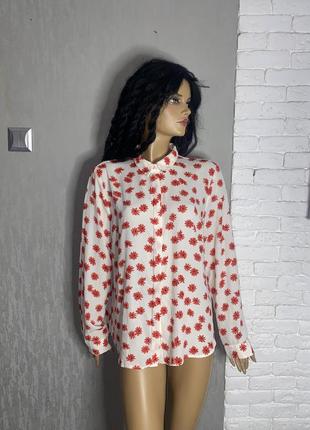 Блуза блузка на пуговицах в цветочный принт new look, xxxl 54р