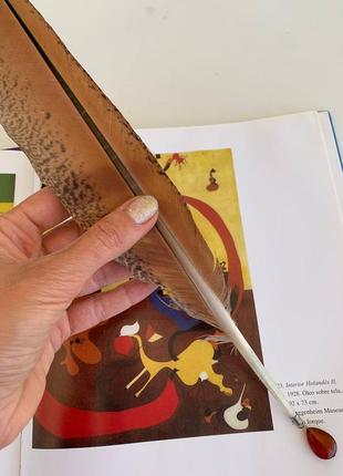 Закладка для книг - перо павлина с сердоликом ′павлинье перо′