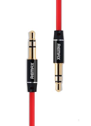 Audio кабель Remax RM-L100 AUX 3.5 miniJack M-M 1м червоний
