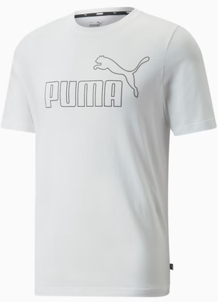 Белая мужская футболка puma essentials elevated tee men новая ...