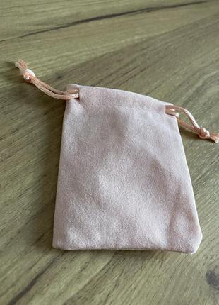 Новый розовый мягкий велюровый пудровый чехол-сумочка для упак...