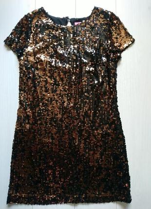 Платье платье с пайетками блестящее в стиле диско