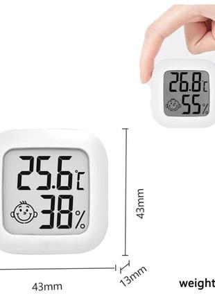 Мини термометр градусник + влагомер датчик температуры и влажн...