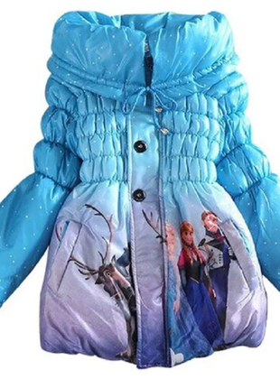 Легка куртка пальто єврозима frozen ельза та анна на 7-8 років