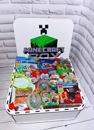 Подарок с Майнкрафт Minecraft для мальчика с конструктором и ф...