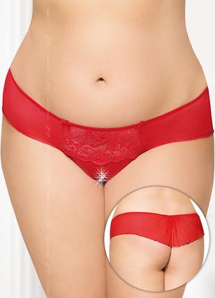 Жіночі стринги - G-string 2433, Plus Size, червоні