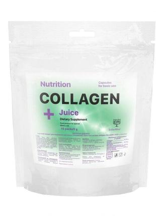 Препарат для суставов и связок EntherMeal Collagen Juice, 15*5...