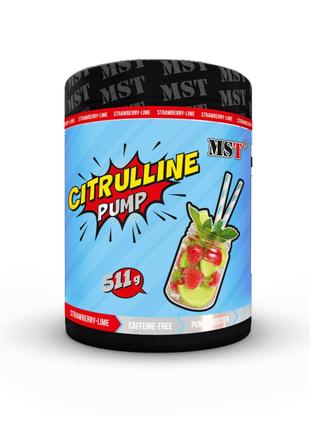 Аминокислота MST Citrulline Pump, 511 грамм Клубника-лайм