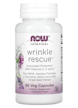 Натуральная добавка NOW Solutions Wrinkle Rescue, 60 вегакапсул