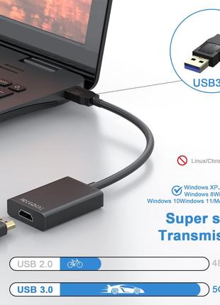 Адаптер аудио-видеоадаптер USB 3.0/2.0 – HDMI для Windows Уценка