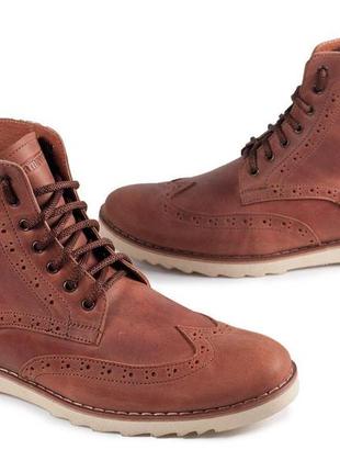 Шкіряне взуття shamrock - 20.11 brown (зимние кеды\ботинки\обу...