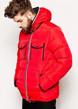 Пуховик \ куртка bellfield - radom красного цвета (мужская) зима