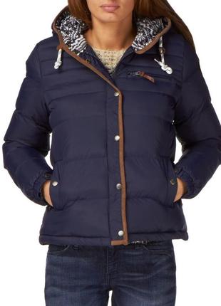 Зимняя теплая куртка пуховик bellfield темно-синего цвета