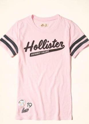 Нежно-розовая футболка hollister