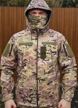 Тактическая куртка soft shell  мультикам армейская военная всу