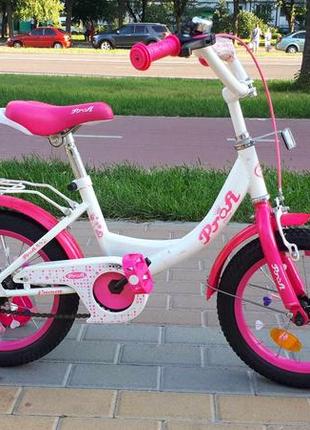 Детский велосипед prof1 14 princess розовый