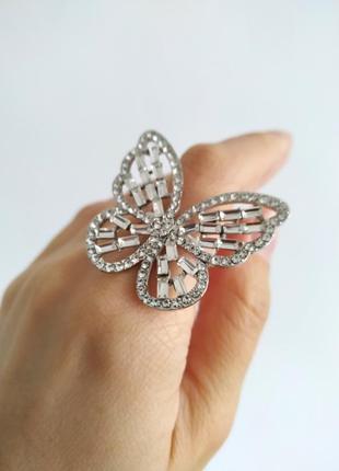 Уценка: кольцо бабочка большой стразы камней кольцо кольца под...